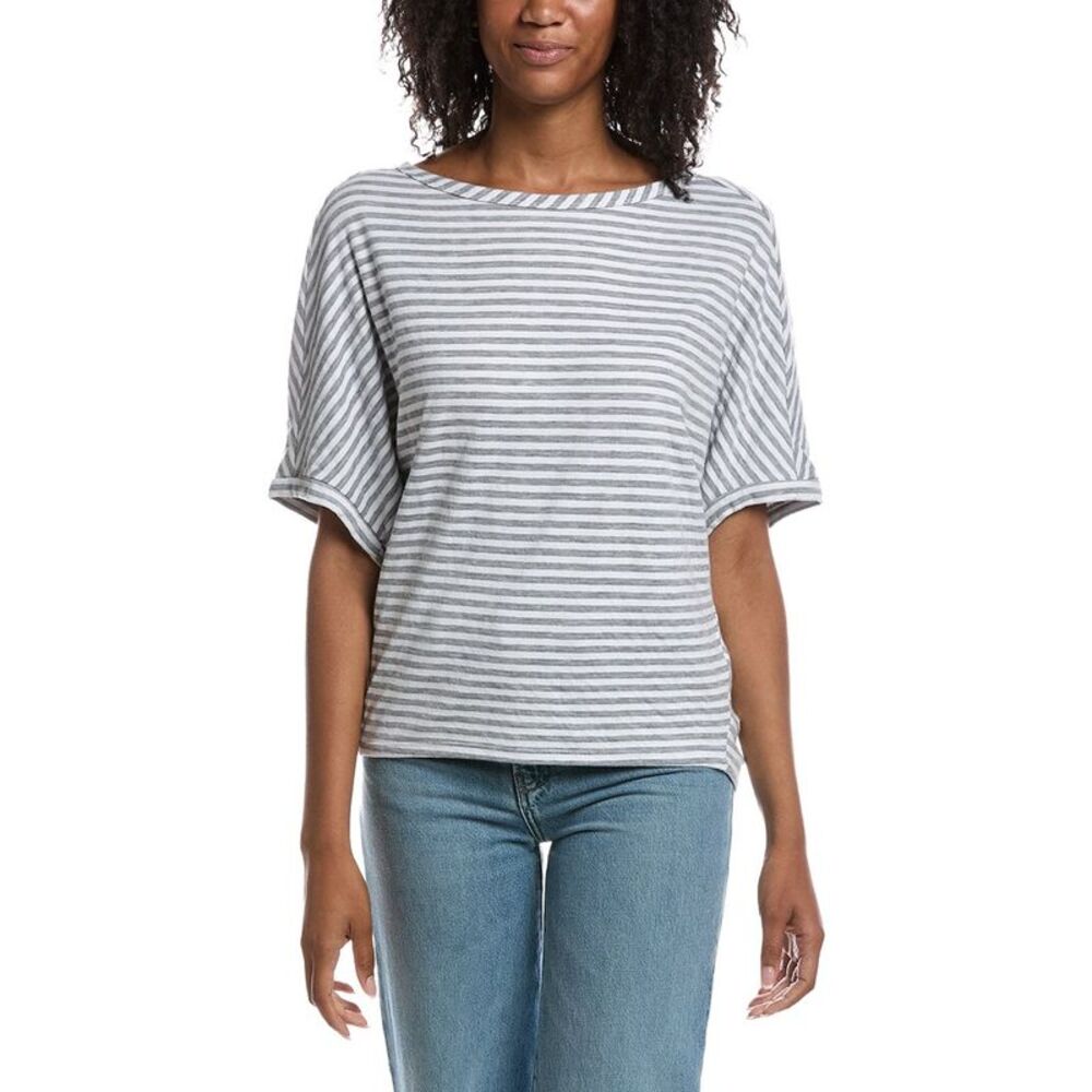 Michael Stars Womens  Verna Stripe Top, White